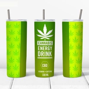 CANABIS-Energy-Drink 20 Oz Skinny Sublimated Tumbler